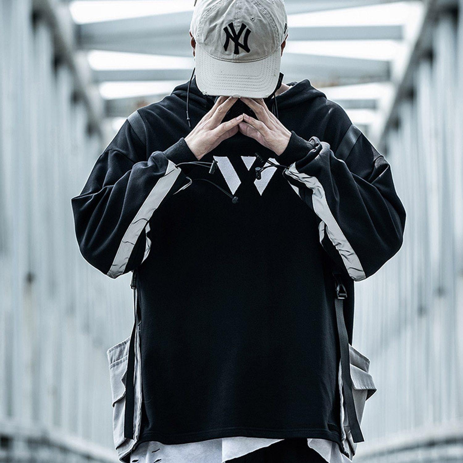 Tactical Multi Pocket Tech Hoodie - buy techwear clothing fashion scarlxrd store pants hoodies face mask vests aesthetic streetwear