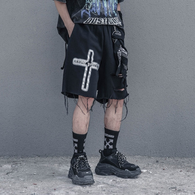 Ripped Cross Shorts