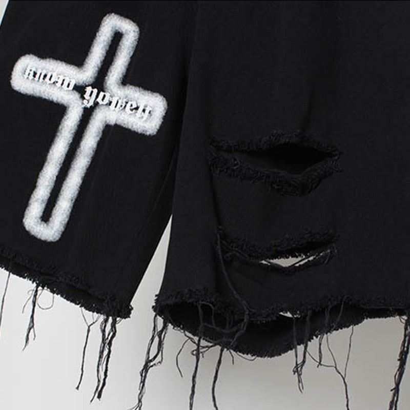 Ripped Cross Shorts