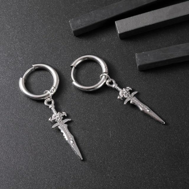 Dagger earrings - buy techwear clothing fashion scarlxrd store pants hoodies face mask vests aesthetic streetwear