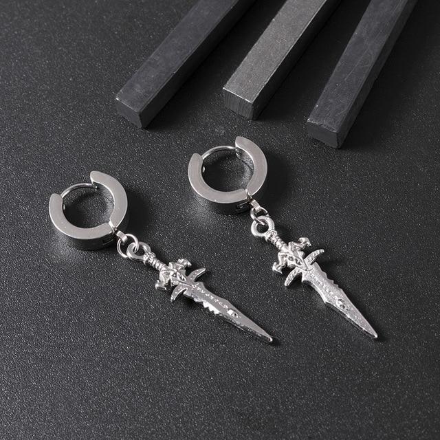 Dagger earrings - buy techwear clothing fashion scarlxrd store pants hoodies face mask vests aesthetic streetwear