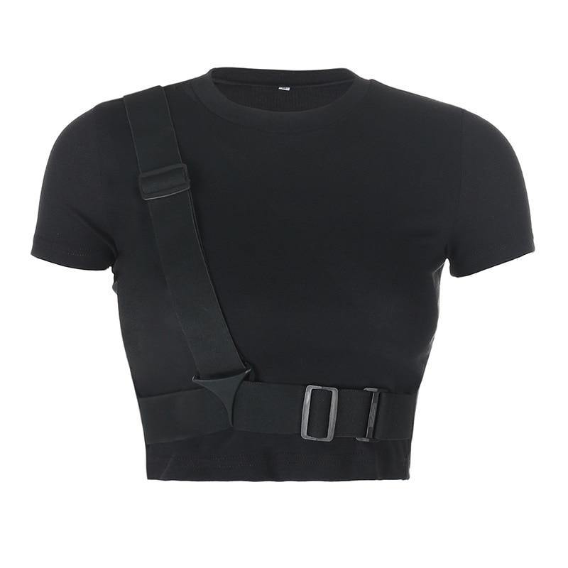 Database Belt Crop Top - buy techwear clothing fashion scarlxrd store pants hoodies face mask vests aesthetic streetwear