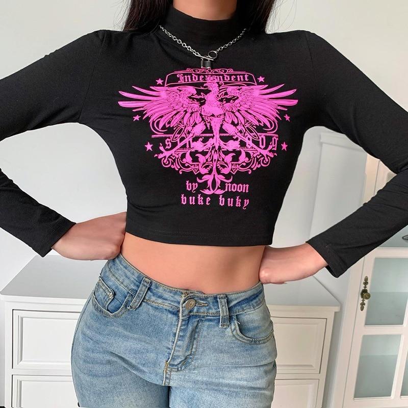 Pink Magic Long Sleeve Crop - buy techwear clothing fashion scarlxrd store pants hoodies face mask vests aesthetic streetwear