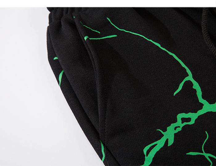 GREEN LIGHTNING JOGGERS - Buy Techwear Fashion Clothing Scarlxrd Ha3xun Store