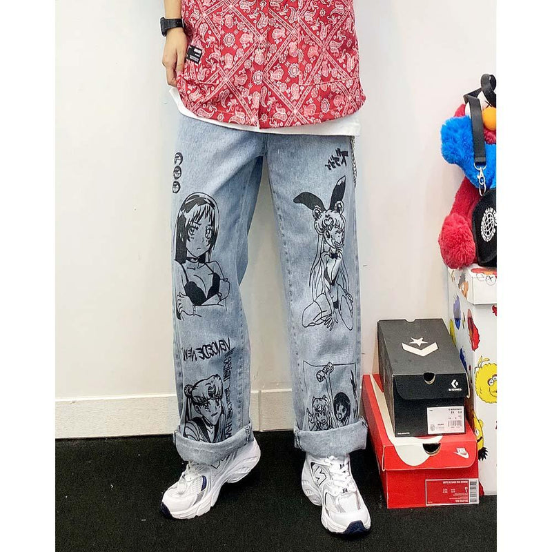 Vocaloid Miku Pants | Miku Cosplay Pants | Anime Pants | Anime Jeans |  Streetwear - New - Aliexpress
