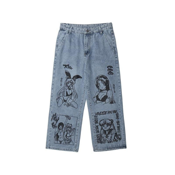 Japanese Pants Anime Print – Streetwear