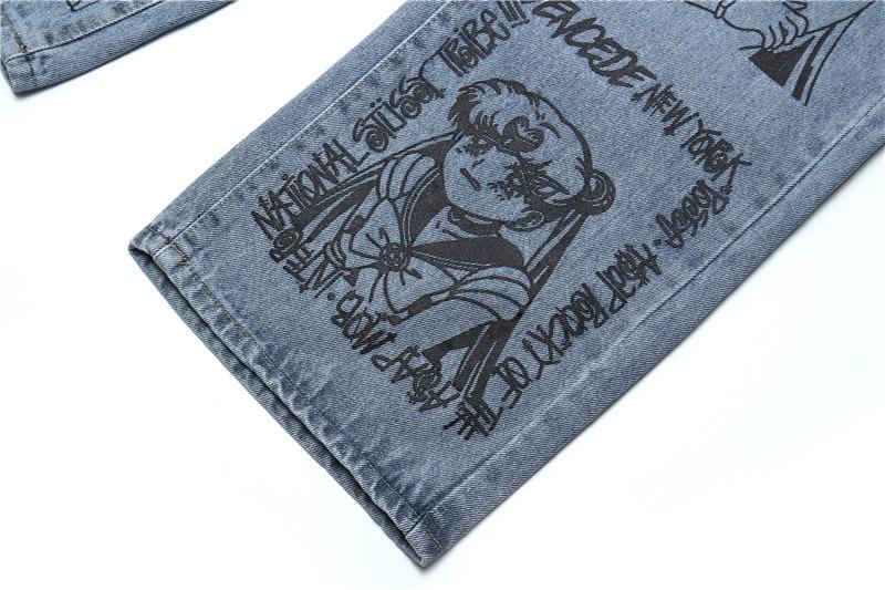 CUSTOM ANIME JEANS - Buy Techwear Fashion Clothing Scarlxrd Ha3xun Store