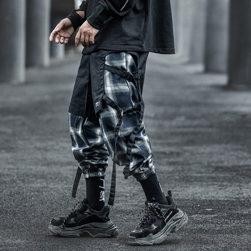 Tactical Patchwork Ribbon Joggers - buy techwear clothing fashion scarlxrd store pants hoodies face mask vests aesthetic streetwear