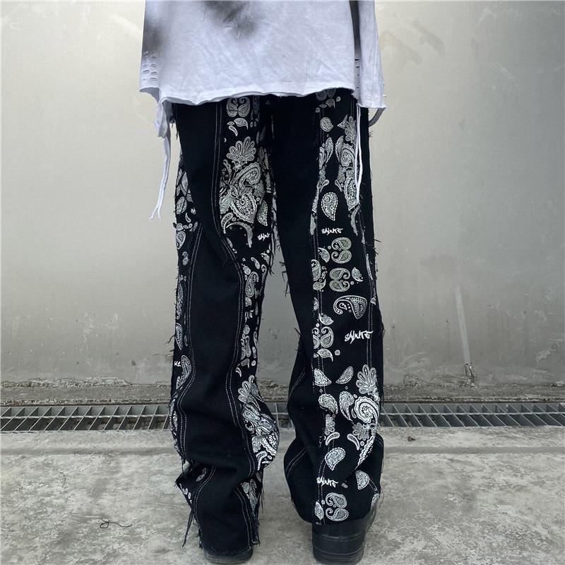 CUSTOM DISTRESSED DENIM JEANS - buy techwear clothing fashion scarlxrd store pants hoodies face mask vests aesthetic streetwear