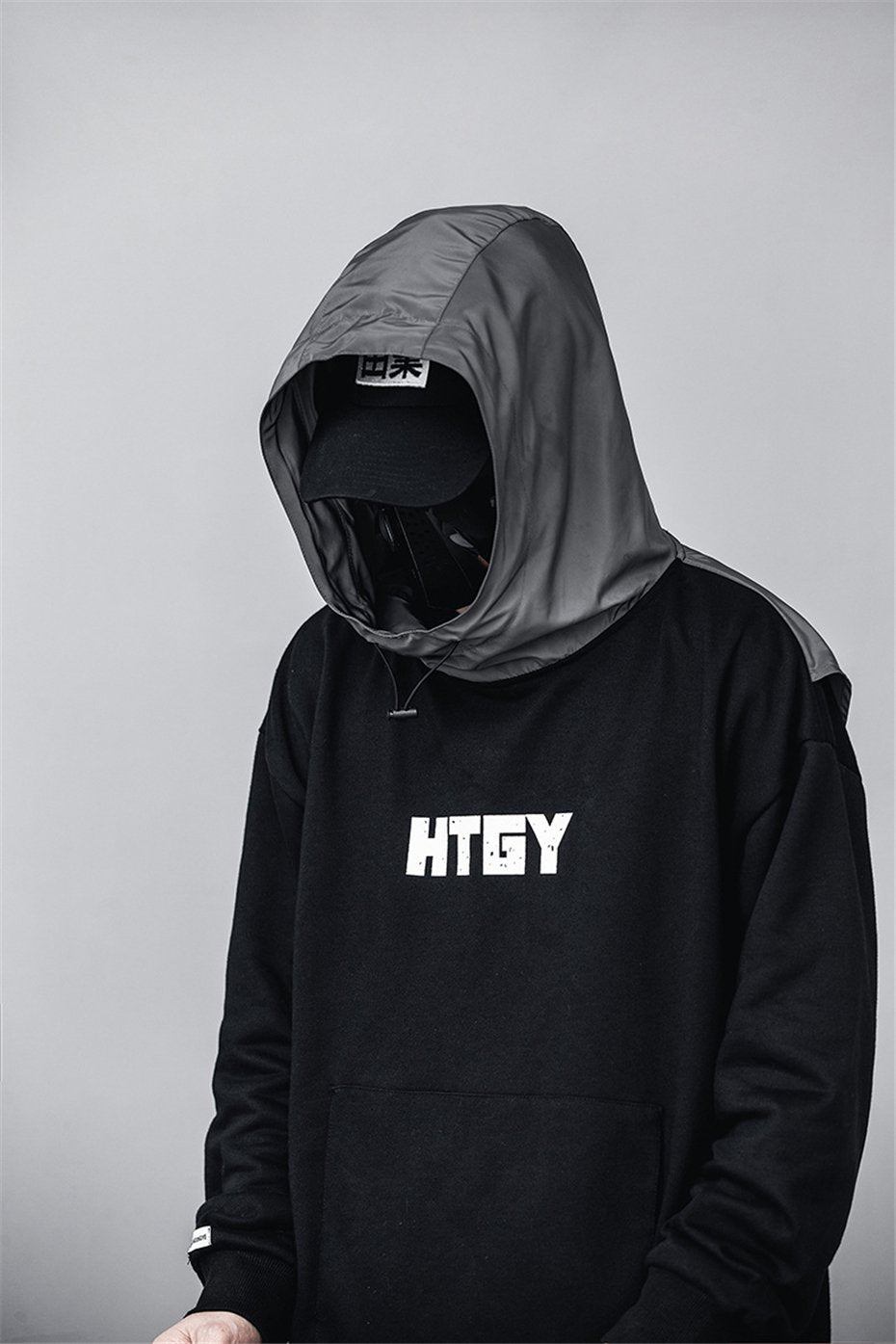 HTGY Block Hoodie - buy techwear clothing fashion scarlxrd store pants hoodies face mask vests aesthetic streetwear