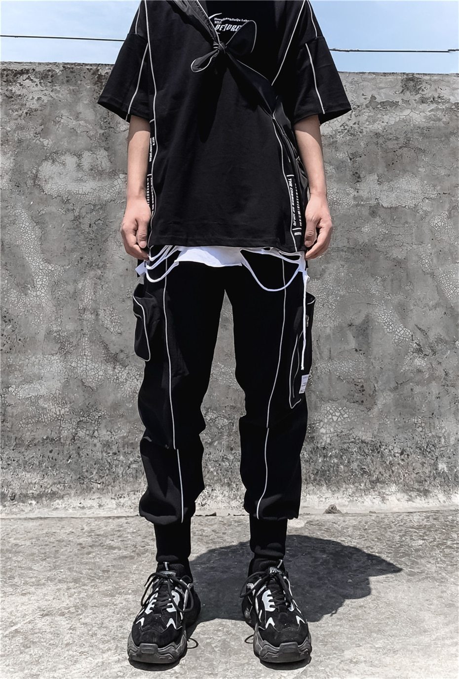 Reflective Stripes Track Pants - buy techwear clothing fashion scarlxrd store pants hoodies face mask vests aesthetic streetwear