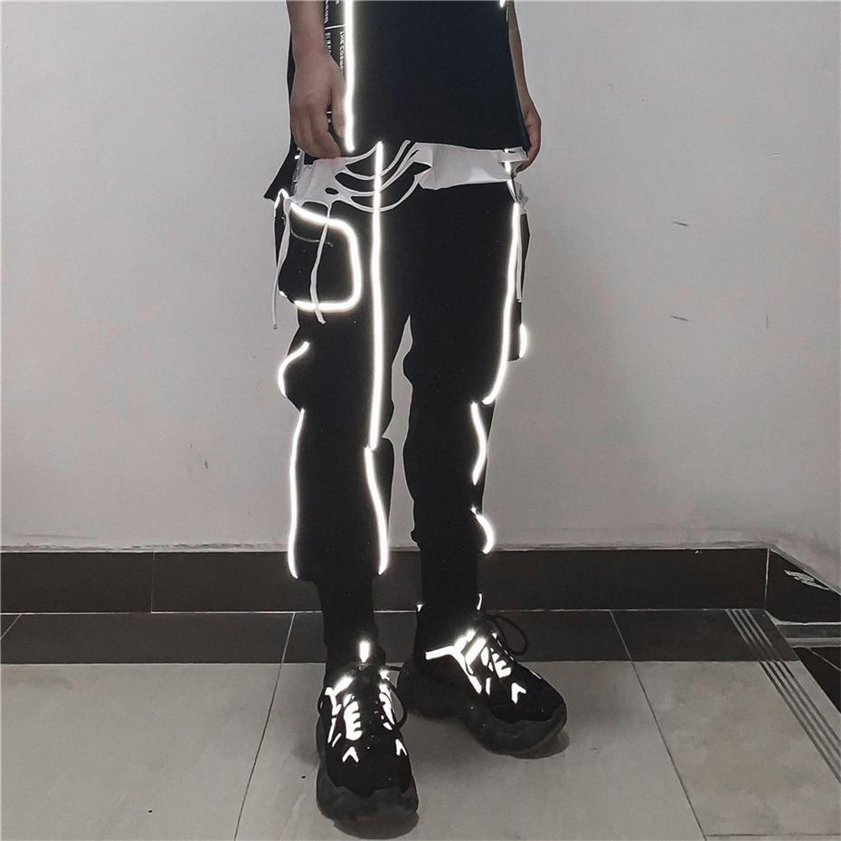 Reflective Stripes Track Pants - buy techwear clothing fashion scarlxrd store pants hoodies face mask vests aesthetic streetwear