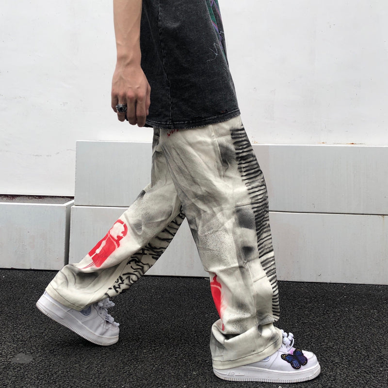 Men's Graffiti Baggy Pants