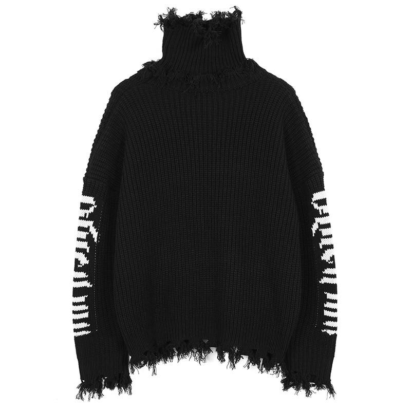 Black Air Turtleneck Sweater - buy techwear clothing fashion scarlxrd store pants hoodies face mask vests aesthetic streetwear