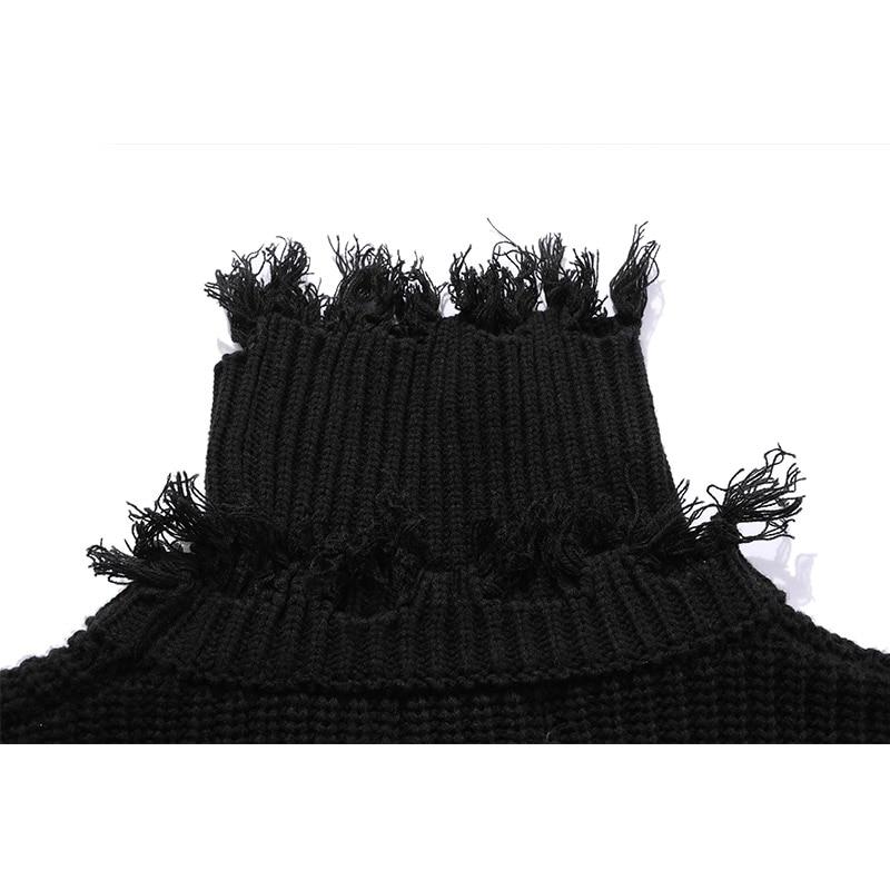Black Air Turtleneck Sweater - buy techwear clothing fashion scarlxrd store pants hoodies face mask vests aesthetic streetwear