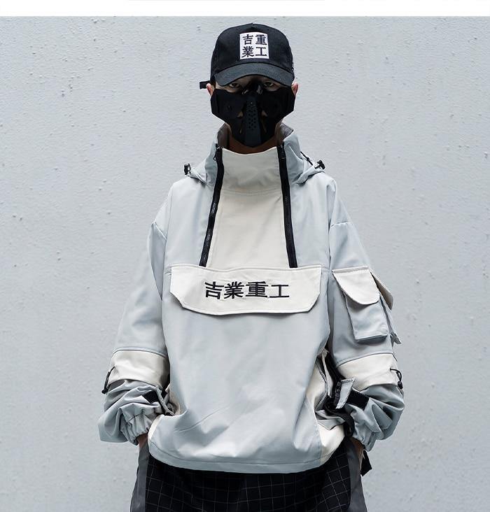 Color Block Tech Coat - buy techwear clothing fashion scarlxrd store pants hoodies face mask vests aesthetic streetwear