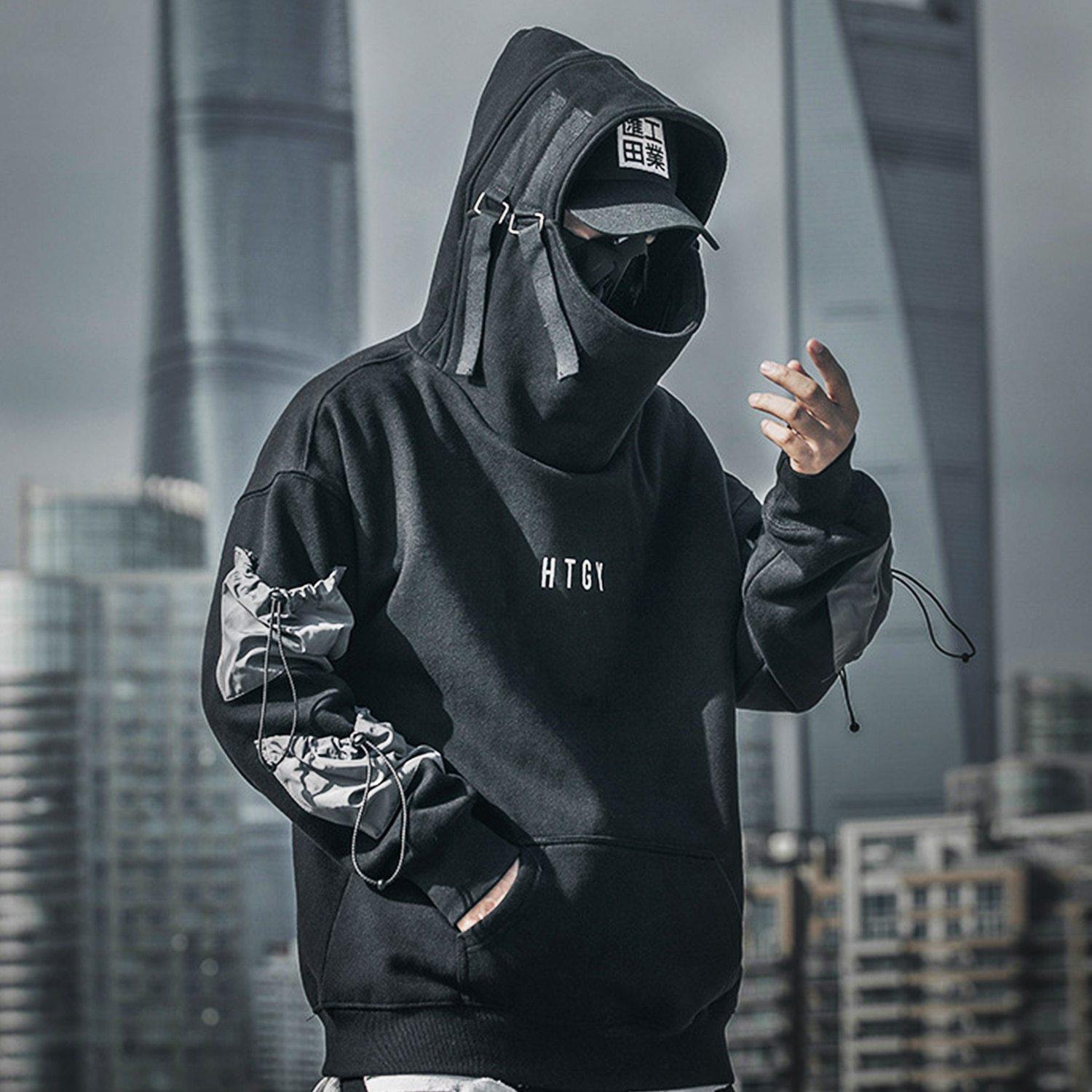 Hooded Database Hoodie - buy techwear clothing fashion scarlxrd store pants hoodies face mask vests aesthetic streetwear