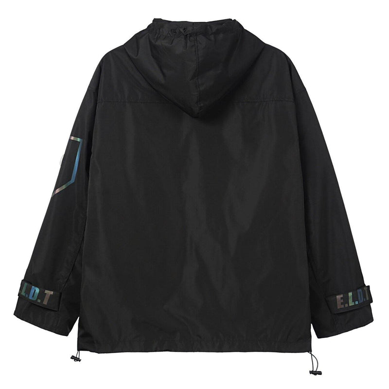 Reflective Windbreaker Jacket, Reflective Streetwear Jacket