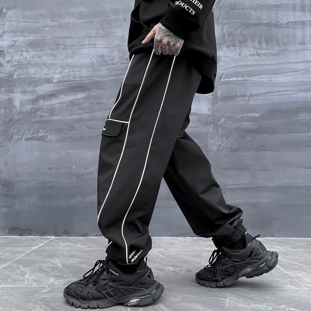 Reflective Stripes Track Pants 2.0 - buy techwear clothing fashion scarlxrd store pants hoodies face mask vests aesthetic streetwear