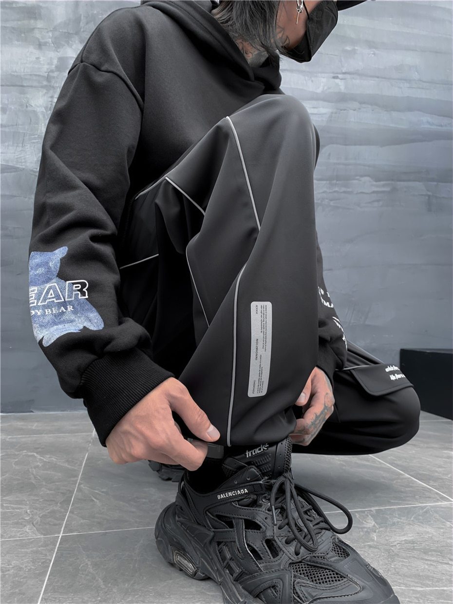 Reflective Stripes Track Pants 2.0 - buy techwear clothing fashion scarlxrd store pants hoodies face mask vests aesthetic streetwear