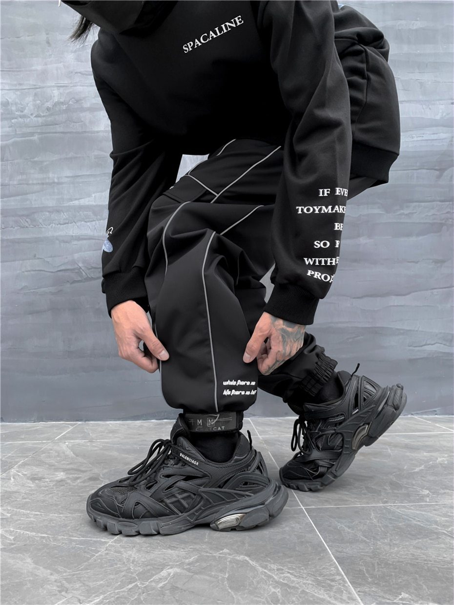 Reflective Stripes Track Pants 2.0 - buy techwear clothing fashion scarlxrd store pants hoodies face mask vests aesthetic streetwear