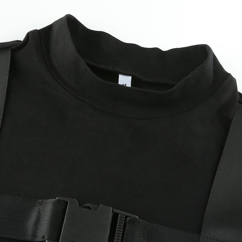 Database Belt Crop Top 2 - buy techwear clothing fashion scarlxrd store pants hoodies face mask vests aesthetic streetwear