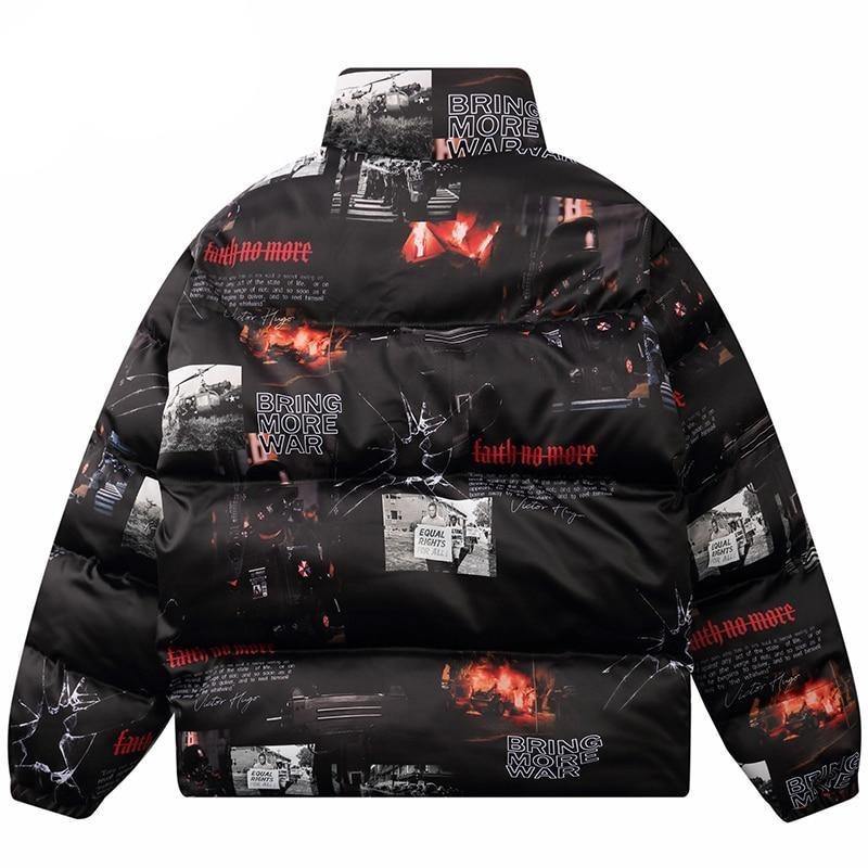 Dark Hell Padded Coat - buy techwear clothing fashion scarlxrd store pants hoodies face mask vests aesthetic streetwear