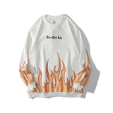 Flame Sweatshirt - buy techwear clothing fashion scarlxrd store pants hoodies face mask vests aesthetic streetwear