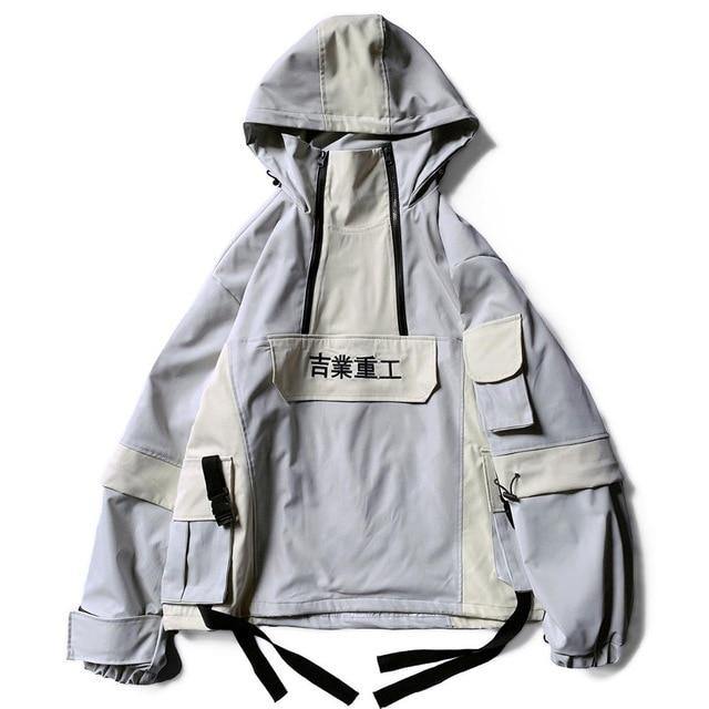 Color Block Tech Coat - buy techwear clothing fashion scarlxrd store pants hoodies face mask vests aesthetic streetwear