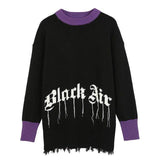 Black Air Long Sweater - buy techwear clothing fashion scarlxrd store pants hoodies face mask vests aesthetic streetwear