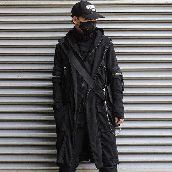 System Ninja Cape Hoodie - buy techwear clothing fashion scarlxrd store pants hoodies face mask vests aesthetic streetwear