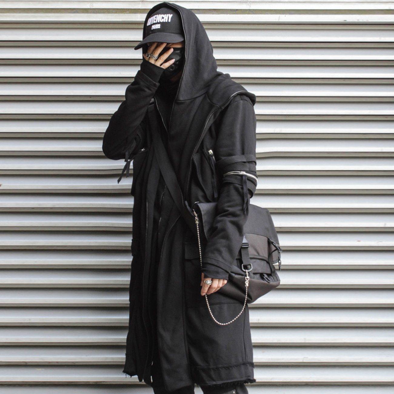 System Ninja Cape Hoodie - buy techwear clothing fashion scarlxrd store pants hoodies face mask vests aesthetic streetwear