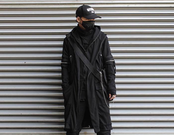 System Ninja Cape Hoodie - buy techwear clothing fashion scarlxrd store pants hoodies face mask vests aesthetic streetwear