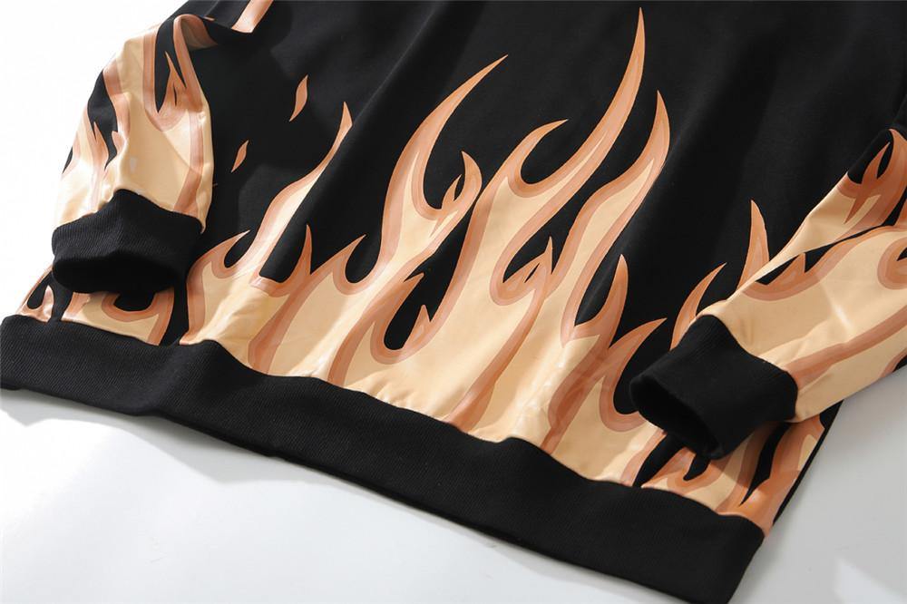 Flame Sweatshirt - buy techwear clothing fashion scarlxrd store pants hoodies face mask vests aesthetic streetwear