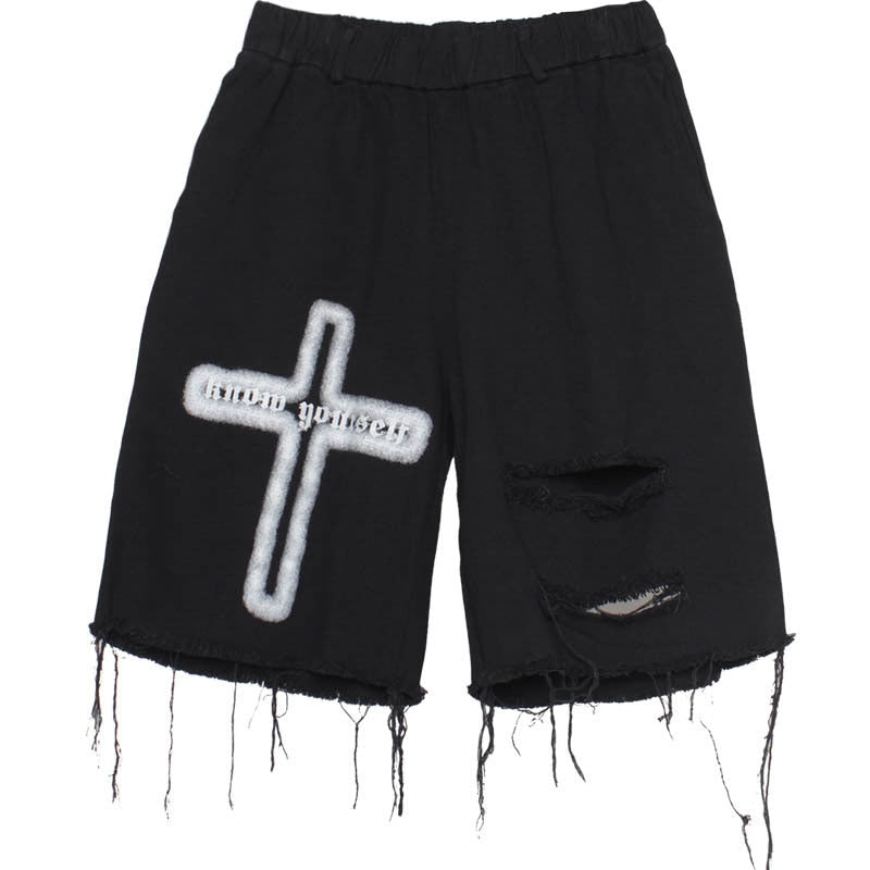 Ripped Cross Shorts